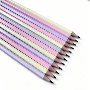 Ensemble <span class=keywords><strong>de</strong></span> 12 crayons HB en plastique <span class=keywords><strong>de</strong></span> couleur macaron hexagonale <span class=keywords><strong>de</strong></span> 7,5 pouces avec gomme, logo et emballage personnalisés, certifié EN71 ISO - Product Image 3