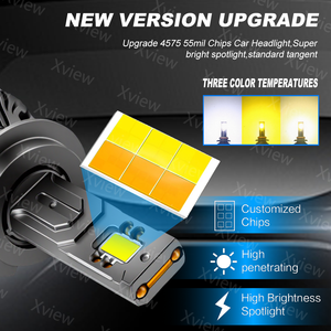 Xview 32000LM Y09 160W พร้อมรีโมทคอนโทรลสาม<span class=keywords><strong>สี</strong></span>3000K 6000K 4300K H4 H7 HB3 H13 H3 H4 H7 880 H11ไฟหน้ารถ - Product Image 3