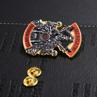 2024 Vintage métal alliage de Zinc épinglettes Manfactuere Badge personnalisé or 3D Pirate capitaine personnage émail broches