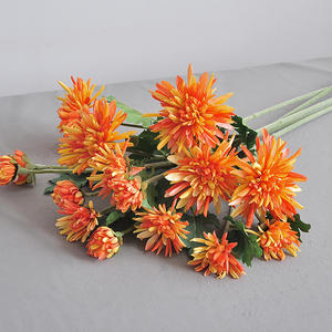 Bunga Spider <span class=keywords><strong>Mums</strong></span> Buatan 3 Tangkai yang Sedang Mekar Ideal untuk Dekorasi Rumah, Komersial & Rangkaian Bunga DIY - Product Image 3