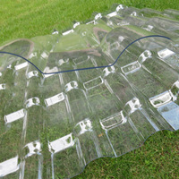 Tuile de toit de véranda durable en polycarbonate transparent de type 840, trapézoïdale, translucide, directement de l'usine