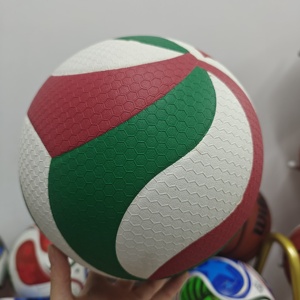 Balón de Voleibol de Competición de Tacto Suave, Tamaño Oficial 5, Cuero PU Resistente al Agua para Jugar en Cualquier Clima - Product Image 1