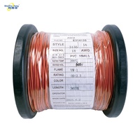 Fil Électronique Certifié Norme Américaine UL3135 600V, Cuivre Pur à 99,9%, Isolation en PVC Codée par Couleur SR, 200