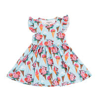 Robes en bambou bio pour filles, robes de mode durable pour filles, robes à volants en jersey, robes de demoiselles d'honneur