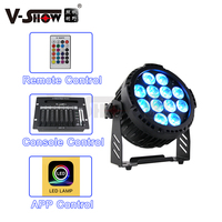 VSHOW FWBR1206 Éclairage LED Par sans fil étanche à piles, télécommande, 12 pièces, 18W, 6 en 1, pour éclairage de scène et d'extérieur