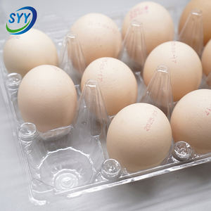 Qualité supérieure et bon prix <span class=keywords><strong>Cartons</strong></span> d'œufs à couvercle rabattable en plastique PET empilables et robustes à 15 trous pour fermes et supermarchés - Product Image 1
