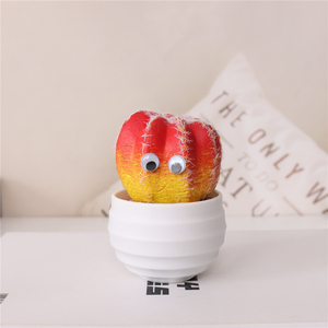 Mini piante di <span class=keywords><strong>Cactus</strong></span> artificiali in vasi bianchi per la decorazione domestica - Product Image 3