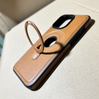 Casing Ponsel Kulit PU Premium Populer untuk iPhone 14 Pro Max 16 Pro, Casing Kulit Ponsel 16 Pro Max dengan Magnet