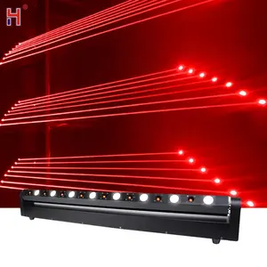 Alta Qualidade DJ Bar Luz Do Laser 8x12W Feixe Vermelho Projetor Levou 8 Olhos Cabeça Em Movimento Luzes Do Palco Laser