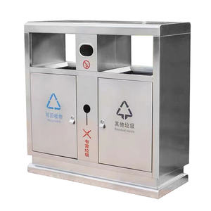 Outdoor Commercial <strong>City</strong> Furniture-Factory Wholesale 304 Stainless Steel Park Garbage <strong>Bin</strong> Standing Outdoor Metal Storage <strong>Bin</strong> - Product Image 2