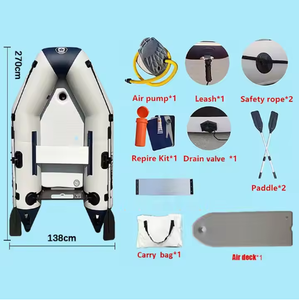 Bateau pneumatique de luxe pour 3 personnes MC270-3 Solar Marine, 2,7 m, 5 chambres à air en <span class=keywords><strong>PVC</strong></span>, kayak de pêche pliable 10 CV - Product Image 6