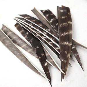 Tradizionale Achery Naturale 4 <span class=keywords><strong>5</strong></span> Pollici Freccia Piuma del Tacchino Palette per In Fibra di Carbonio Di Bambù di Legno Frecce Arco Da Caccia - Product Image 6