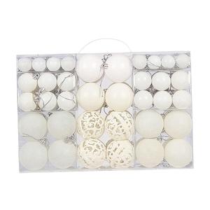 100 pezzo 100mm di natale bianco sfera di natale con perline appendere Natale per Festive decorazioni per la casa matrimonio anniversario