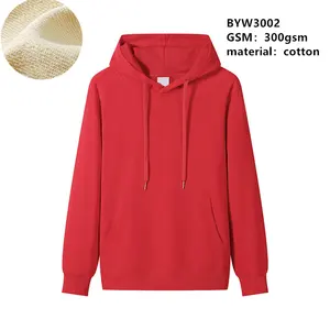 Plus Size 100% Cotton Blank Mens Hoodies French Terry Streetwear Oversized Hoodies Sweatshirt Custom Logo Hoodi Factory