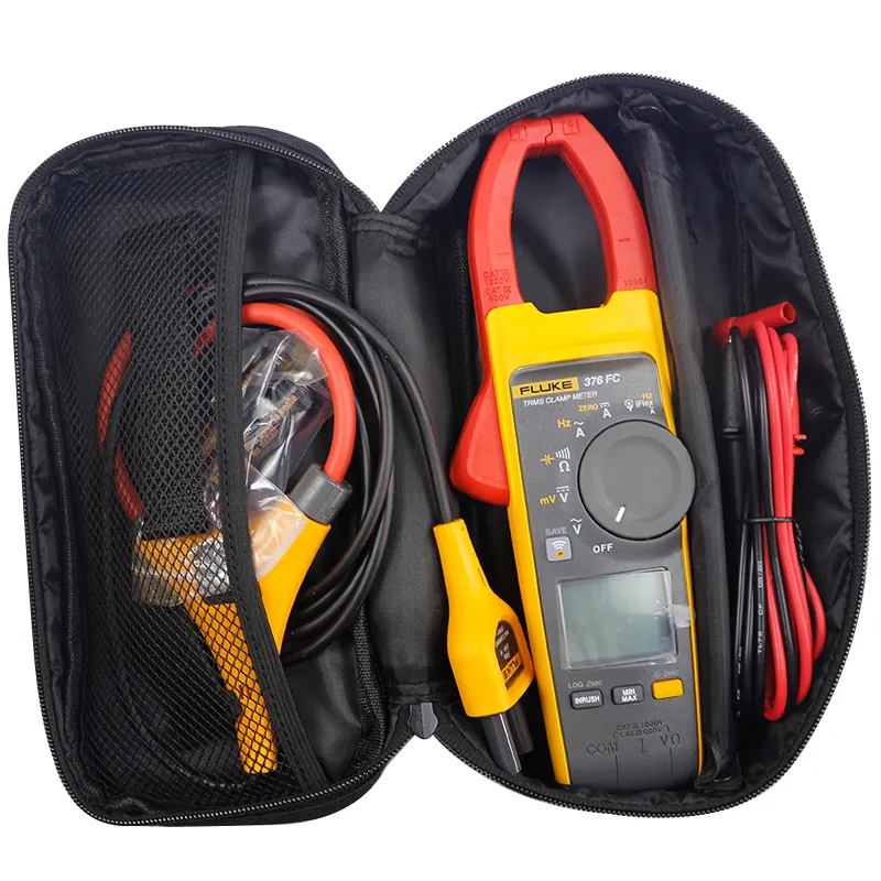 FLUKE-376FC/CNマルチメーターのクランプf381cn電流計のクランプモバイルアプリ制御電圧計ワイヤレスソフトキャリングケース