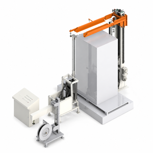 Máquina flejadora de palets totalmente automática con estructura de pórtico para flejado de palets de botellas de plástico - Product Image 4