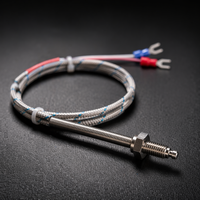 Sonde de température industrielle en acier inoxydable haute précision, capteur de température E K J T Pt100, thermocouple de surface 1 ℃   25 mm