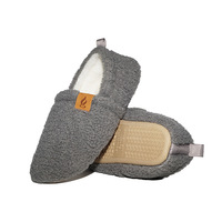 Chaussons d'intérieur chauds en coton antidérapants pour l'hiver, épaisses, en peluche, modèle XJ-92, couleur unie, pour le commerce transfrontalier