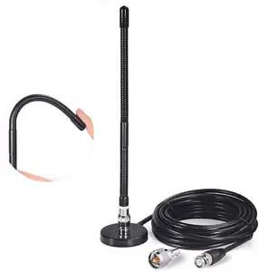 Bingfu Magnetic Base CB Radio Antenna TV BNC & PL259 Male for Portable Mobile Scanner Car Antenna