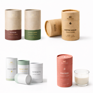 กล่องกระดาษทรงกระบอกคุณภาพสูงสำหรับบรรจุภัณฑ์เทียนหอมจากถั่วเหลือง กลิ่นหอมสำหรับบ้าน พร้อมโลโก้สั่งทำจากโรงงาน - Product Image 5