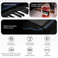 Piano numérique portable TERENCE V20 clavier de piano électronique pliable à 88 touches pour église