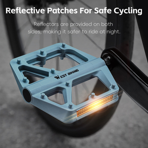 WEST BIKING Nylon haute résistance multicolore double roulement <span class=keywords><strong>DU</strong></span> pédale de vélo vtt anti-dérapant réfléchissant double roulements pédales de vélo - Product Image 5