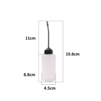 Bouteille d'huile pour machine à coudre 120 ml avec bouchon en fer et bec verseur long en plastique, distributeur d'huile, accessoires de couture, durée de conservation 3 mois, 0,2 kg