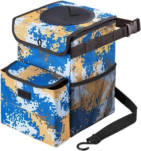 Bin Waste Bins Wholesale Colorful Universal Back Seat Car Accessories 3 Gallon Waterproof Oxford Trash Garbage Bin Can With Lid Auto Waste Bins