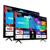 65 75 85 Inch Wifi LED Android Smart TV Hot Sale Flatscreen Frameloos Slank FHD UHD LED LCD Televisie Zwart OEM Hotel Home TV