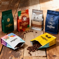 Bolsas de Café Personalizadas con Impresión en Huecograbado, Resistentes a la Humedad, con Válvula Unidireccional, Cierre Hermético y Base Plana para Granos de Café Molido Yihe