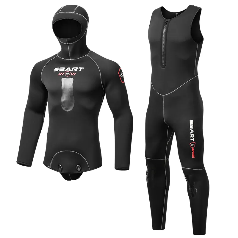 Sbart Two Piece Custom Wetsuit CR Neoprene 3mm Diving Suits Traje De Buceo Open Cell Diving Spearfishing Wetsuit