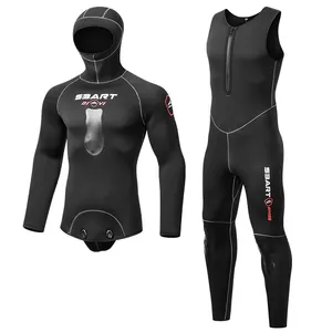 Sbart iki parçalı özel Wetsuit CR neopren 3mm dalgıç giysisi Traje De Buceo açık hücre dalış Spearfishing Wetsuit