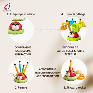 Chengji Hand Eye coordinazione di lancio giocattolo di smistamento di colore abbinamento cartone animato coccinella Design 4 in1 giocattolo educativo Kit sport - Product Image 2