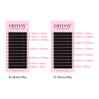 Cils artificiels U YY Fluffy, bande fine et douce, port confortable, légers, aspect naturel pour le maquillage quotidien des yeux