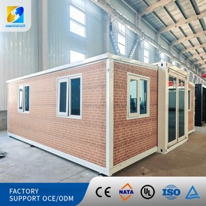 20ft 40ft Double Wing Expandable Prefab Container Modular Foldable Mobile Breathable HUISHENG 2-Year Apartment Courtyard - Product Image 1