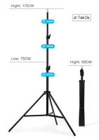 Kit de Réalisation Vidéo Lumière LED 8 Watts avec Support 1.7 M pour Studio Photo Audio Streaming en Direct Éclairage d'Appoint TikTok