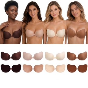 Reggiseno Adesivo Invisibile Senza Spalline e Senza Ferretto, Effetto Push-up, Chiusura Frontale, Colore Carne - Product Image 1