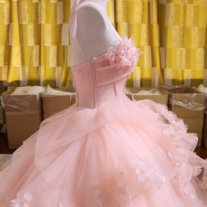 <span class=keywords><strong>Robe</strong></span> de mariée corset rose poudré, coupe cœur, en tulle floral 3D, ligne A, longueur ras du sol, pour mère de la mariée, grandes tailles, sur mesure, vente en gros - Product Image 5