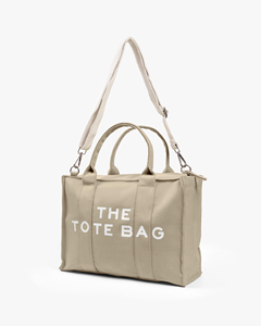 Sacs fourre-tout en toile à bandoulière avec fermeture éclair, sacs à bandoulière décontractés en toile pour le travail, l'école et les voyages - Product Image 6