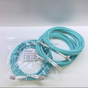 Aqua Indoor Fiber Optic <b>Cable</b> 10M OM3 Multimode Duplex LC-LC Optical Fiber Jumper <b>Cable</b> for <b>Communication</b> Equipment - Product Image 2
