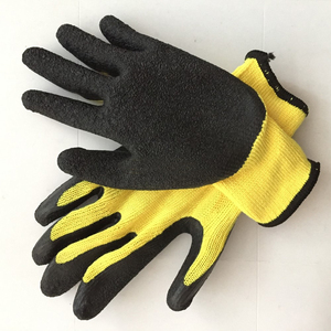 Gants en Latex/caoutchouc noir naturel, pièces, revêtus de coton, palmier froissé - Product Image 4