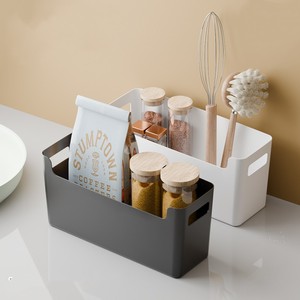 <b>Kitchen</b> Cabinet Inner <b>Storage</b> <b>Box</b> Rectangle Wall Mounted Plastic Food Container Stackable Bathroom Toilet Rack - Product Image 1