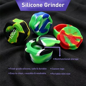 Glow in the Dark Manual Silicone <b>Herb</b> <b>Grinder</b> with Magnetic <b>for</b> 2-Layer Non-stick Design Built-in Jar <b>for</b> Tobacco & <b>Herb</b> Simple - Product Image 5
