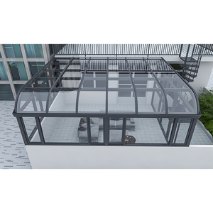 Véranda moderne autoportante, patio extérieur, structure en aluminium, maison en verre, toit en verre trempé, véranda 4 saisons, garantie de 5 ans - Product Image 1