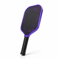 Raquette de pickleball Topo Pulse T300 en fibre de carbone, noyau en PP pressé à froid, design topographique violet néon, vente en gros