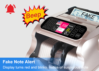 Compteurs de factures Équipement bancaire Comptage de billets de banque avec UV MG IR DD Détection automatique Demi-note Machines de compteur d'argent en chaîne