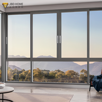 Ventanas Corredizas Horizontales de Doble Acristalamiento con Marco Delgado, de Aluminio, Diseño Moderno, Resistentes al Viento y a Impactos, Gran Venta