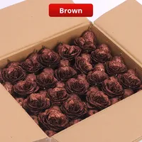 Kepala Bunga Mawar Buatan Glitter Grosir untuk Dekorasi Latar Foto Acara Pesta, Buket Hadiah Hari Valentine