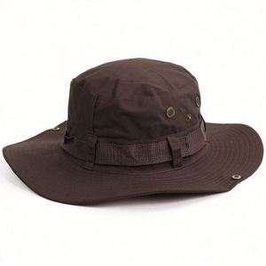 New Summer 100%Cotton Unisex Safari Bucket Fisherman Hat With <b>Adjustable</b> <b>Strap</b> - Product Image 5