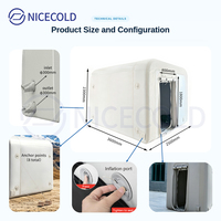 Entrepôt frigorifique gonflable temporaire, solution de tente réfrigérée portable pour le stockage industriel en chaîne du froid en extérieur